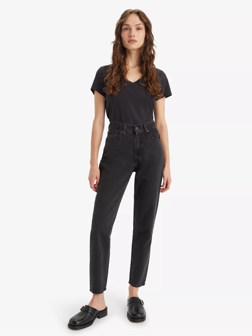 Levi’s 80s Mom Jean High-Rise Jeans in Washed Black 26